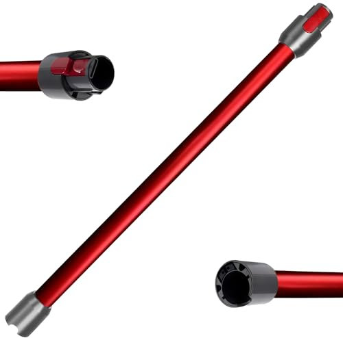 Extension Tube Compatible for Dyson V7 V8 V10 V11 V15, Quick Release Wand Compatible for Vacuum Cleaners, Extension Rod Accessories, Vacuums Attachment Pipe 74CM (Red).