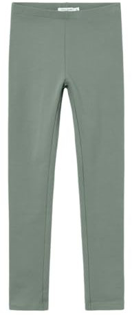 NAME IT Mädchen Nkfdavina Solid SWE Bru Noos Leggings, Lily Pad, 134 EU