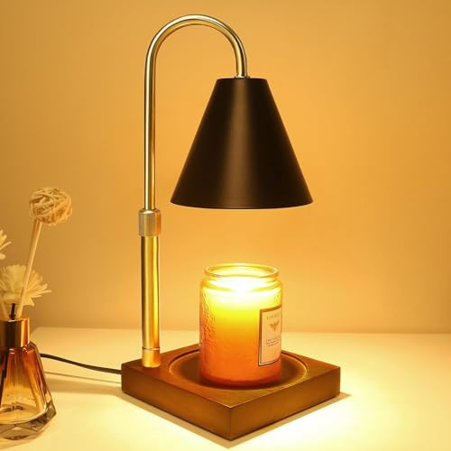 LIFETOWE - Candle Warmer Lamp with Timer, Electric Candle Warmer, Adjustable Height Scented Candles, Candle Warmer with 2 x 50W Bulbs for Home Decor