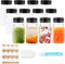 Mooshy 12 Piezas Botellas de Plástico 120ml, Botella Plastico Reutilizable con Tapa, Botellas Pequeñas para Rellenar con Cepillo Botellas Plastico para Bebidas Lácteas Smoothie Juice
