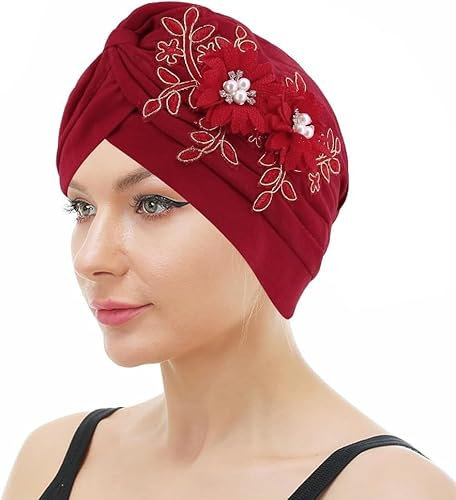 SONZECRLEE Foulard Chimio en Bambou pour Femme - Bonnet et Chapeau dans un Emballage Scellé, 9, Taille Unique
