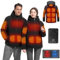 XINSONYUELL Heated Jackets for Men with 5V 10000mAh Battery Pack, Black Heated Jacket 11 Heating Zones, Heated Coat Winter