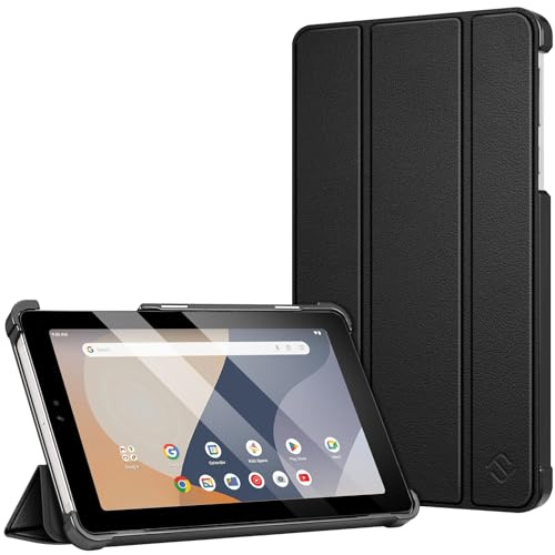 Fintie Case for Onn. 7 Tablet (2024 Model) - Premium Vegan Leather Folio Lightweight Hard Shell Stand Cover Compatible for Walmart Onn 7 Inch Tablet 2024 (Black)
