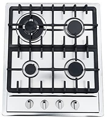Gasherd 4 Eingebaut Flammig Gaskochfeld Erdgas Propangas Gaskocher 58 * 50cm Edelstahl Vielzahl Von Lebensmitteln Gleichzeitig Kochen