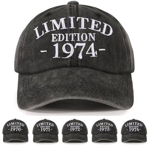 NOEMIN 51th-1974 Birthday Gifts for Men,Dad Birthday Gift - Baseball Caps Mens Cotton Adjustable Vintage