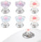 6 Pack Flower Shape Toilet Button Pusher, Toilet Tank Button, Aids Flush Replacement for Women Long Nail Art, Flower Shape Toilet Press, Toilet Flush Button Pusher Tool