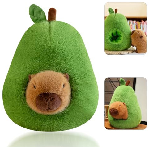 Capybara - Peluche de aguacate Capybara de 35 cm, para decoración del hogar, cumpleaños