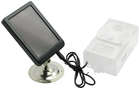 SOUUXIU Trail Camera Solar Panel Kit Waterproof 6V-12V 2300mAh Rechargeable Universal for Outdoors Hunting Camera, Solar Chargers with 360° Rotable Holder for Trail Camera
