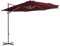Xichuzi Ampelschirm mit StahlMast, Balkon Sonnenschirm, Marktschirm, Garten, Balkon Schirm, Sonnen Schirme, Balkonschirm, Bordeauxrot 300 cm