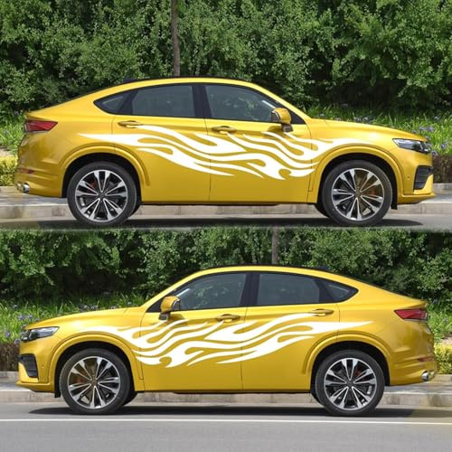 Flamme Autoaufkleber Sticker für Seite des Autos Große Vinyl Auto Karosserie Aufkleber