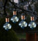 LED Solar Glühbirne Kugelleuchte Solarleuchte Terrasse Balkon Gartendeko (4 Stück Blau)