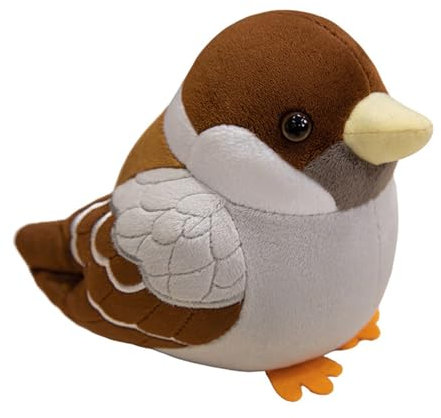 AQCQDQ Vogel Kuscheltier, Cartoon Spatz Specht Figur Plüschtier, Süße Simulierte Vogel Stofftier Plüschpuppe, Fliegende Vögel Plushies Geschenk Schlafkissen Heimdekoration Auto Ornament (15 cm)