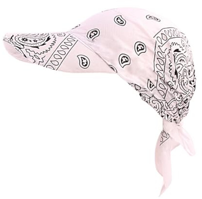 GreatRise Damen Baumwolle Kopftuch mit Schirm Haarband, UV Schutz Sommer Turban Sonnenhut Schirmmütze Sonnenschutz Baseball-Mütze für Golf Tennis Baseball Radfahren