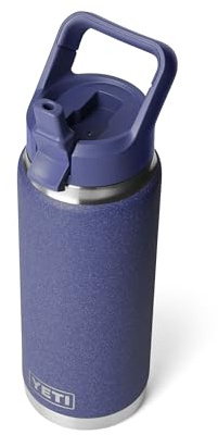 YETI Rambler 26 oz Bottle, Vacuum Insulated, Stainless Steel with Color Matching Straw Cap, Moon Dust