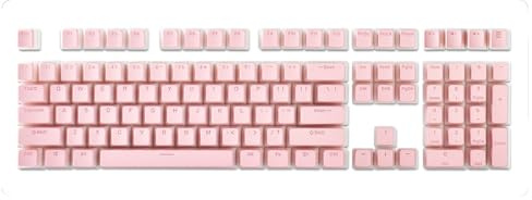 Generisch Mechanical Keyboard Keycaps Set - Typing Replacement Keys | PBT Material with Comfortable Texture Stylish Design Enhancing Control Durability Ideal Gamers Streamers Enthusiasts