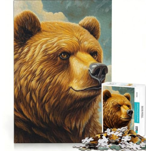 Jigsaw Puzzle 1000 Piece A Brown Bear, Hands-on Game, Train Your Brain And Hands, Unique Birthday And Xmas Gifts 38x52cm