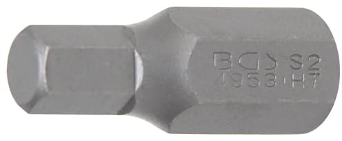 BGS 4953 | Bit | Außensechskant 10 mm (3/8) | Innensechskant 7 mm | Länge 30 mm | Chrom-Vanadium-Stahl (S2)