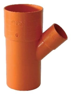 IT.RE Dérivations 45° réduites en PVC Rouge - Diam. 100 x 50 cm.