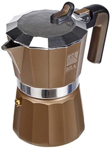 BRA Titanium - Cafetière, 3 Tasses, Aluminium