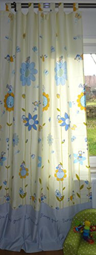heimtexland liebevolle Kinder Gardine Blickdicht Vorhang Schlaufenschal HxB 260x140 cm KÜRZBAR Fee Blumen Prinzessin TOP QUALITÄT …auspacken, aufhängen, fertig! Typ183