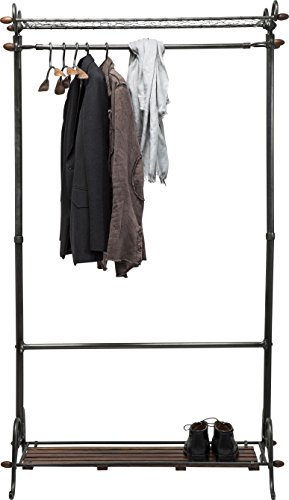 Kare Design Garderobenständer Cosmopolitan (13-tlg.), Garderobe Metall, Garderobenständer industrial, Schwarz, 170x100x56cm (H/B/T)