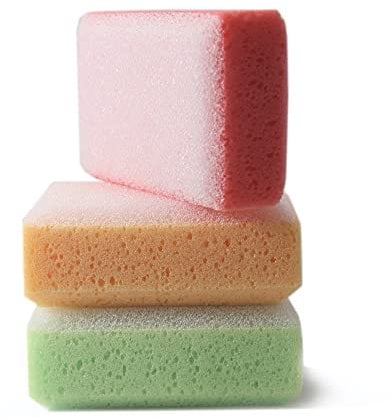martini SPA - Massage Color - Spugna new skin doppia azione, poliuretano, colore assortito casuale, 14.3x9.5x5.5 cm, 17g, 1 unità -MADE IN ITALY-