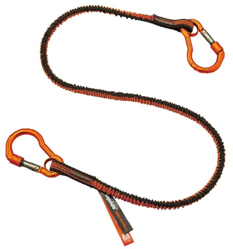 Ergodyne Squids 3110F Schlüsselband mit 2 Karabinern, 4,5 kg, Orange/Grau, Standard