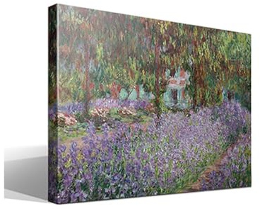 cuadrosfamosos.es Bild Leinwand Lilien im Garten von Monet von Oscar Claude Monet - 55 cm x 75 cm