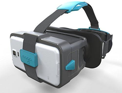 MOGO MOVIE ON THE GO Travel v1.b. schwarz/blau Virtual Reality Headset für Smartphone, Windows, Schwarz/Blau