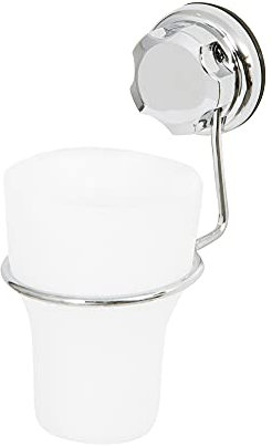 Compactor Porte-Brosse à Dents BESTLOCK Bath Verre, Chrome, Système d'aspiration Facile à Installer