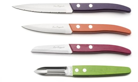 Lou Laguiole Forest - Set de 4 couteaux Essentiel Bois teinté