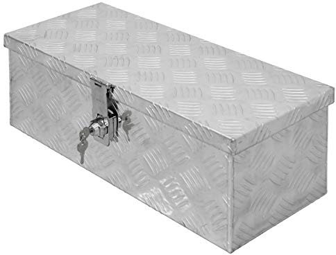 ECD Germany Alu Werkzeugkasten 57 x 22 x 19 cm - abschließbar - Werkzeugkoffer Werkzeugkiste Werkzeugbox Alukiste Kiste Alubox Transportbox Transportkiste Deichselbox Truckbox Box