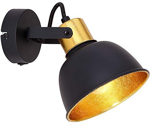 Globo Wandleuchte Wohnzimmer Beleuchtung Wandlampe Schlafzimmer schwarz 13 cm