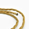5m Textilkabel Gold Antik verdreht 3 x 0,75mm² Stoffkabel 3G Stromkabel Kabel stoffummantelt für Restauration und Neubau