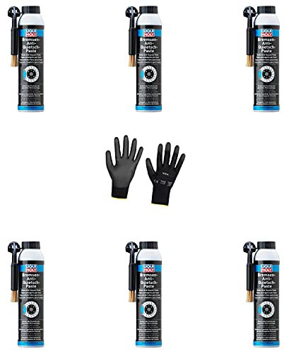 Iloda 6xOriginal Liqui Moly 200ml Bremsen-Anti-Quietsch-Paste (Pinseldose) 3074 Schutzhandschuhe
