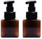 ZEOABSY 2 Stück 250ml Quadrat Leere Braun Seifenspender Schäumende Schaumseifenspender Nachfüllbare Seifenflaschen für Schäumende Flüssigseife Küche Bad Kosmetik Shampoos