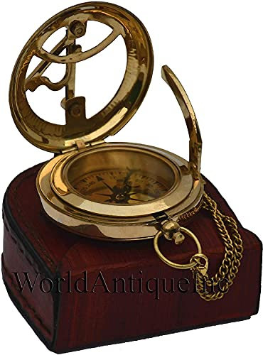 WOANIN Gravierter Kompass, Personalisierter Kompass, benutzerdefinierter Kompass, Trauzeugengeschenk, Hochzeitsandenken, Weihnachten, Pfadfinder, Sonnenuhr, Nautik, Vatertag