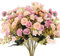 SLFYEE 4pcs Künstliche Blumen Rosa Seidenblumen Hortensien Kunstblumen Pfingstrosen Künstlich Blumen Deko Fake Blumen Blumenstrauß Künstlich für Tischdeko Party Balkon Garten Büro Vase Deko