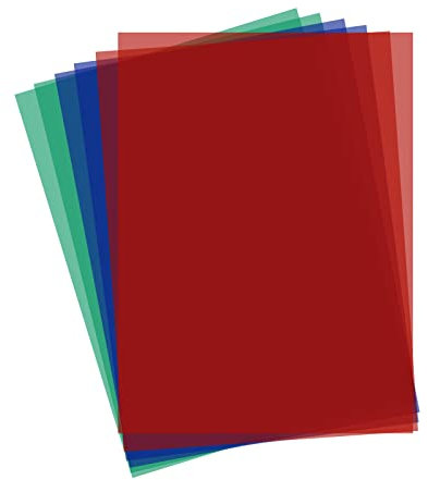 6 Piezas Filtros de Colores Transparentes Filtro Luz de Gel Gelatina Corrección de Color Láminas para Luces Fotográfico Iluminación LED Flash Cámara Foco Vídeo 29.7 * 21cm Fiesta Decoración DIY