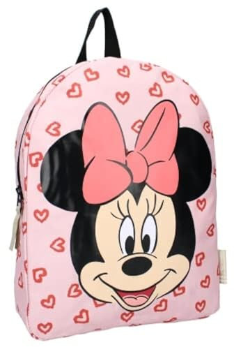 mybagstory - Kids Backpack – Minnie Mouse – Disney – Child – School – Primary – Kindergarten – School Bag – Size 31 cm – Adjustable Straps – Gift Idea, Pink, 31 cm