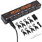 Asmuse Fuente de Alimentación para Pedal de Guitarra con 8 Salidas de CC, para Pedales de Efectos de Guitarra Eléctrica de 9 V