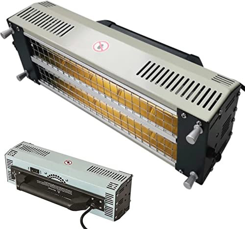 CIADAZ Infrarot-Lackhärtungslampe 1000 W/2000 W, Autokarosserie-Reparatur-Lacktrockner, Hand-Kurzwellen-Infrarotstrahler, 60-70 ℃, 4 m Netzkabel, Karosserie-Reparatur-Lack-Härtungssysteme, 2000 W