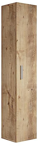 Badezimmer Badschrank Pluto 150cm Eiche Kastanie - Regal Schrank Hochschrank Schrank Möbel