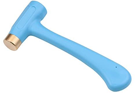 Luzhengyang Marteau d'estampage en métal à tête ergonomique en laiton (0,5 kg) pour l'estampage de bijoux, cuir et bois