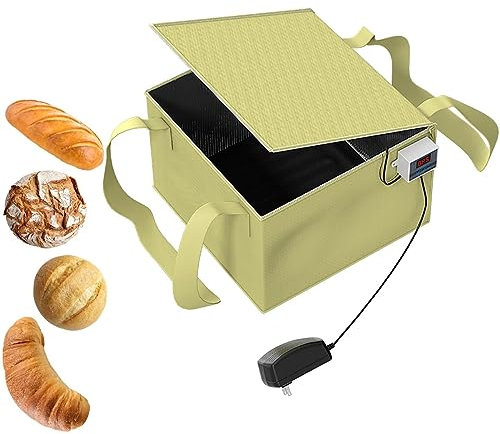 Fermentador de Masa con Calentador, Kit de Herramientas para Hacer Pan de Masa Madre, fermentador Plegable, máquina para Hacer Vino de arroz para Hacer natto en el hogar, Calentamiento
