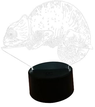 FONDOTIN 7 3d led nachtlicht Chamäleon Lichter Baby Nachtlicht Wohnkultur Schreibtischlampe 3D- dekoratives dreidimensional schmücken Nachttischlampe Licht Kind