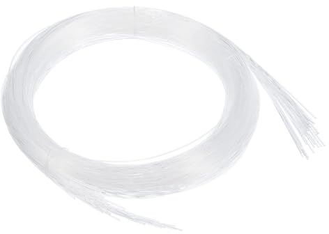 sourcing map Lot de 50 brins de câbles en fibre optique PMMA de 4 m - Brillance latérale - Éclairage LED - Lumières d'ambiance de voiture - Pour toit et plafond