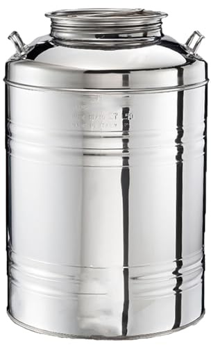 Fusto per olio da 20 litri giara damigiana bidone in acciaio inox 18/10 contenitore vino miele acqua