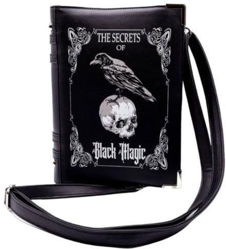 Herzlose Schwarze Magie Clutch Tasche Gotischer Krähenschädel Hexerei Wicca Pagan