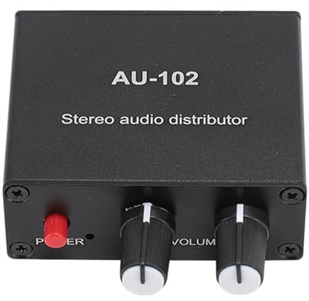 2-Kanal-Verstärker, 1 Eingang, 2 Ausgänge, Aktive Stereo-Audio-Verteilerbox, mit Isolierter Boost-Stromversorgung, für Soundbar, Reverb, Nachverstärker, Kopfhörer